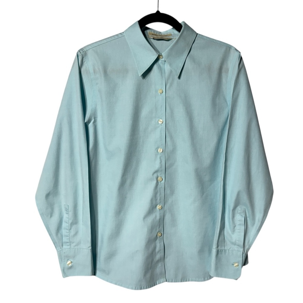 Eddie Bauer Women's Wrinkle Resistant Light Blue Button Down Shirt